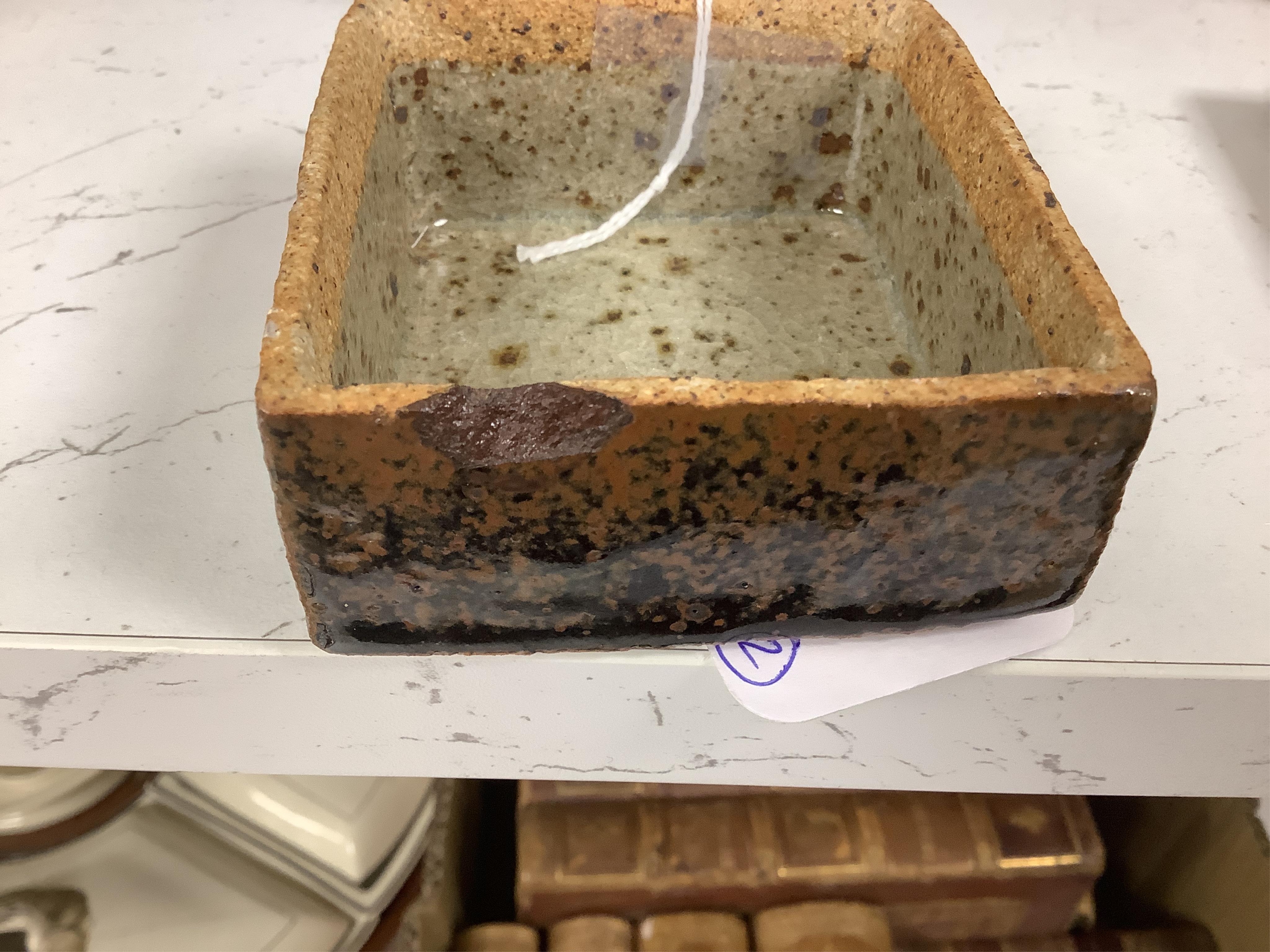 John Maltby (1936-2020), two studio pottery boxes, largest 17cm long. Condition - fair